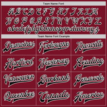Load image into Gallery viewer, Custom Crimson Black-White Bomber Full-Snap Varsity Letterman Jacket

