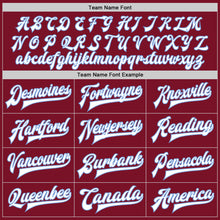 Load image into Gallery viewer, Custom Crimson White-Light Blue Bomber Full-Snap Varsity Letterman Jacket
