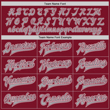 Load image into Gallery viewer, Custom Crimson Gray-White Bomber Full-Snap Varsity Letterman Jacket
