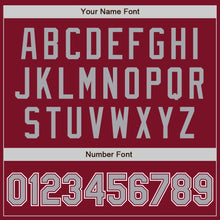 Load image into Gallery viewer, Custom Crimson Gray-White Bomber Full-Snap Varsity Letterman Jacket

