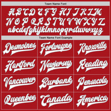 Load image into Gallery viewer, Custom Red White-Gray Bomber Full-Snap Varsity Letterman Two Tone Jacket
