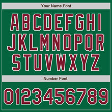 Load image into Gallery viewer, Custom Kelly Green Crimson-White Bomber Full-Snap Varsity Letterman Two Tone Jacket
