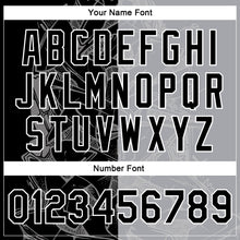 Load image into Gallery viewer, Custom Graffiti Pattern Black-Gray Scratch 3D Bomber Full-Snap Varsity Letterman Jacket
