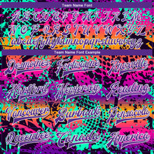 Load image into Gallery viewer, Custom Graffiti Pattern Purple-White Scratch 3D Bomber Full-Snap Varsity Letterman Jacket

