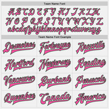 Load image into Gallery viewer, Custom White Pink-Green Bomber Full-Snap Varsity Letterman Two Tone Jacket
