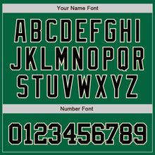 Load image into Gallery viewer, Custom Kelly Green Black-Cream Bomber Full-Snap Varsity Letterman Jacket
