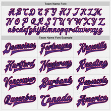 Load image into Gallery viewer, Custom White Pink Black-Purple Bomber Full-Snap Varsity Letterman Jacket
