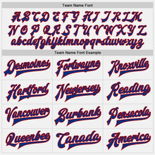 Load image into Gallery viewer, Custom White Royal-Red Bomber Full-Snap Varsity Letterman Jacket
