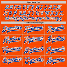 Load image into Gallery viewer, Custom Orange Royal-White Bomber Full-Snap Varsity Letterman Jacket
