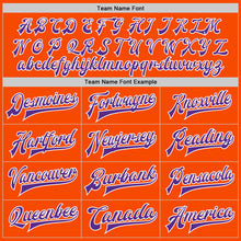 Load image into Gallery viewer, Custom Orange Purple-White Bomber Full-Snap Varsity Letterman Jacket
