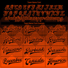 Load image into Gallery viewer, Custom Orange Black 3D Pattern Design Bomber Full-Snap Varsity Letterman Jacket
