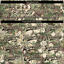 Load image into Gallery viewer, Custom Camo Black-Cream Hawaii Palm Leaves 3D Bomber Full-Snap Varsity Letterman Salute To Service Jacket
