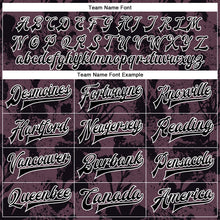 Load image into Gallery viewer, Custom Burgundy Black-White Plant And Flower 3D Pattern Design Bomber Full-Snap Varsity Letterman Jacket
