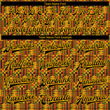 Load image into Gallery viewer, Custom Black Gold Red-Kelly Green Black History Month 3D Pattern Design Bomber Full-Snap Varsity Letterman Jacket
