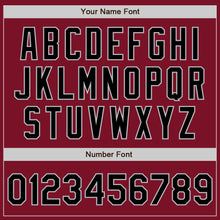 Load image into Gallery viewer, Custom Crimson Black-Gray Bomber Full-Snap Varsity Letterman Two Tone Jacket
