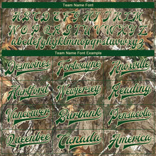 Load image into Gallery viewer, Custom Camo Green-Cream Realistic Forest Camouflage 3D Bomber Full-Snap Varsity Letterman Salute To Service Jacket
