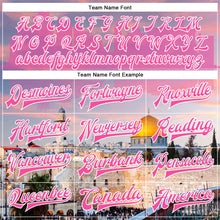 Load image into Gallery viewer, Custom Pink Light Pink-White The Dome Of The Rock Jerusalem Israel City Edition 3D Bomber Full-Snap Varsity Letterman Jacket
