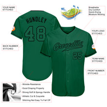 Load image into Gallery viewer, Custom Kelly Green Kelly Green-Black Authentic Baseball Jersey

