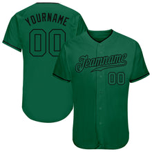 Load image into Gallery viewer, Custom Kelly Green Kelly Green-Black Authentic Baseball Jersey
