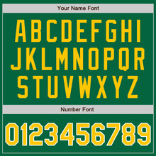 Load image into Gallery viewer, Custom Kelly Green Gold-White Authentic Baseball Jersey
