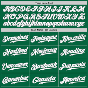 Custom Kelly Green White-Gray Authentic Baseball Jersey