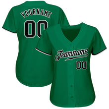 Load image into Gallery viewer, Custom Kelly Green Black-White Authentic Baseball Jersey
