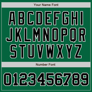 Custom Kelly Green Black-White Authentic Baseball Jersey