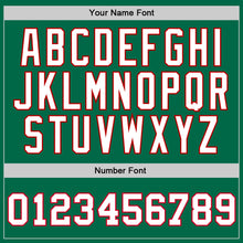 Load image into Gallery viewer, Custom Kelly Green White-Red Authentic Throwback Basketball Jersey
