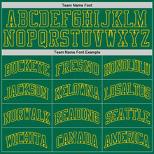 Load image into Gallery viewer, Custom Kelly Green Kelly Green-Gold Authentic Throwback Basketball Jersey
