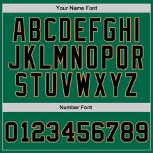 Load image into Gallery viewer, Custom Kelly Green Black-Old Gold Authentic Throwback Basketball Jersey

