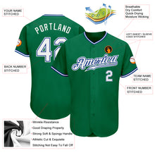 Load image into Gallery viewer, Custom Kelly Green White-Royal Authentic Baseball Jersey
