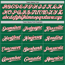Load image into Gallery viewer, Custom Kelly Green White-Red Authentic Baseball Jersey
