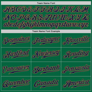 Custom Kelly Green Navy-Old Gold Authentic Baseball Jersey