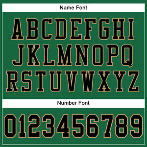 Custom Kelly Green Black-Old Gold Mesh Authentic Football Jersey