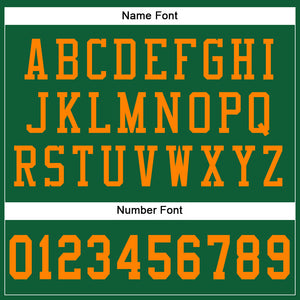 Custom Kelly Green Bay Orange Mesh Authentic Football Jersey