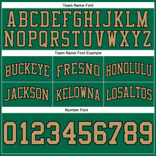 Load image into Gallery viewer, Custom Kelly Green Old Gold-Black Authentic Throwback Basketball Shorts
