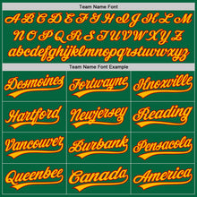 Load image into Gallery viewer, Custom Kelly Green Red-Gold Authentic Baseball Jersey
