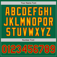 Load image into Gallery viewer, Custom Kelly Green Red-Gold Authentic Baseball Jersey

