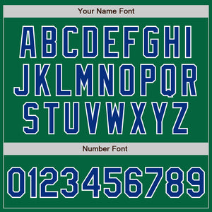 Custom Kelly Green Royal-White Authentic Baseball Jersey