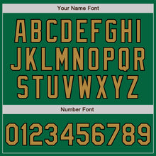 Load image into Gallery viewer, Custom Kelly Green Old Gold-Black Authentic Baseball Jersey
