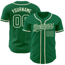 Load image into Gallery viewer, Custom Kelly Green Kelly Green-Cream Authentic Baseball Jersey
