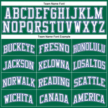 Load image into Gallery viewer, Custom Kelly Green White Royal-Gray Authentic Throwback Basketball Jersey
