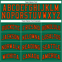 Load image into Gallery viewer, Custom Kelly Green Orange-Black Authentic Throwback Basketball Jersey
