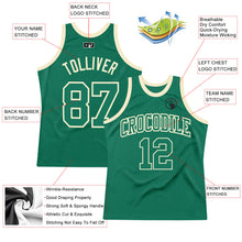 Load image into Gallery viewer, Custom Kelly Green Kelly Green-Cream Authentic Throwback Basketball Jersey
