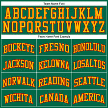 Load image into Gallery viewer, Custom Kelly Green Gold-Red Authentic Throwback Basketball Jersey
