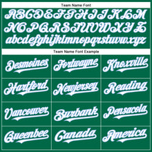 Load image into Gallery viewer, Custom Kelly Green White-Light Blue Authentic Baseball Jersey
