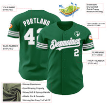 Load image into Gallery viewer, Custom Kelly Green White-Gray Authentic Baseball Jersey
