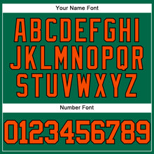 Load image into Gallery viewer, Custom Kelly Green Orange-Black Authentic Baseball Jersey
