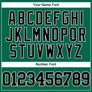 Custom Kelly Green Black-White Authentic Baseball Jersey