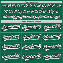 Load image into Gallery viewer, Custom Kelly Green White-Black Authentic Throwback Baseball Jersey
